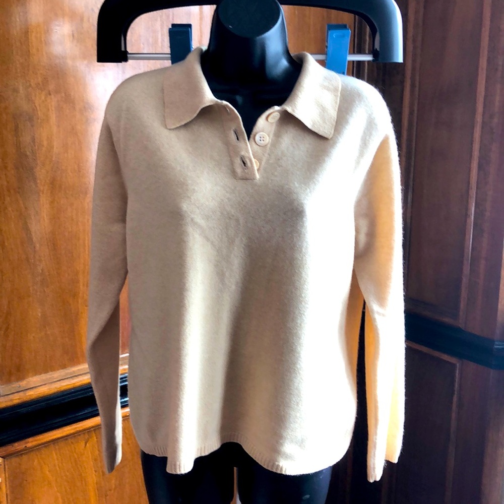 Talbots 100% Cashmere Polo Sweater